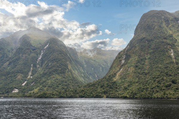 Magnificent landscape of rugged Doubtful Sound, Fiordland National Park, South Island of New Zealand