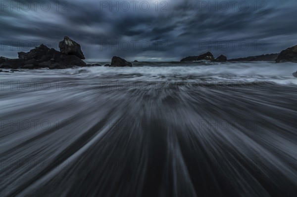 Sunset at a Rocky Beach, Northern California, USA, North America