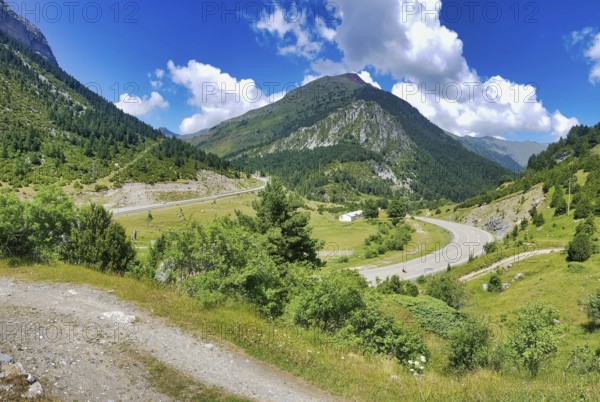 Road in mountains, photo as a background, digital image