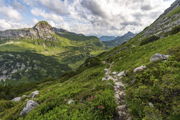 Fantastic hike in the Lechquellen Mountains in Vorarlberg Austria near Lech, Warth, Bludenz