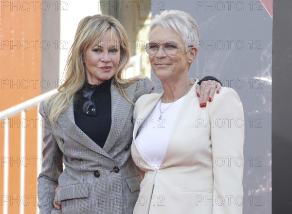 Melanie Griffith and Jamie Lee Curtis at Jamie Lee Curtis hand and footprint in cement ceremony held at the TCL Chinese Theatre in Hollywood, USA on October 12, 2022
