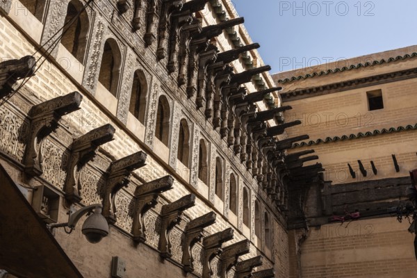 Famous water clock Dar Al-Magana in the medina of Fes, a former old engineering masterpiece, Morocco, Africa
