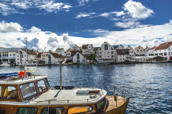 Haugesund on the west coast of Norway is a popular summertime destination. The town Haugesund in west Norway in summertime