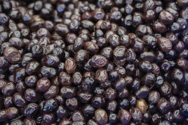 Black olives as health food preserved in olive oil