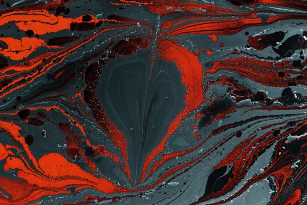 Ebru marble conch effect surface pattern design for print