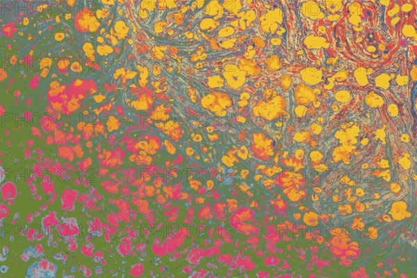 Ebru marble effect surface pattern design for print