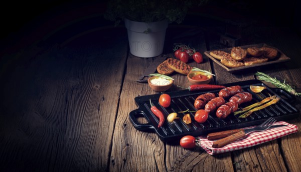 Chilli chorizo sausage with tomato bruschetta