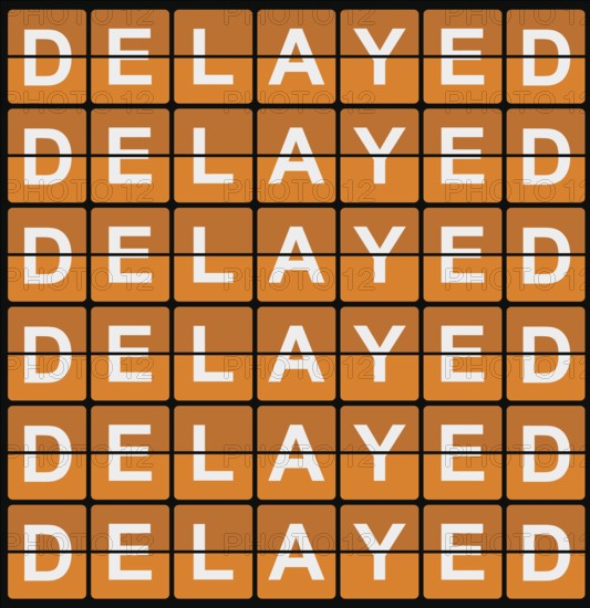 Illustration Of Retro Sign Board With Delayed Delayed Delayed Delayed