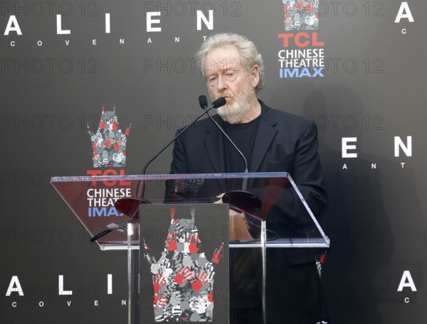 Sir Ridley Scott Hand And Footprint Ceremony held at the TCL Chinese Theatre IMAX in Hollywood, USA on May 17, 2017