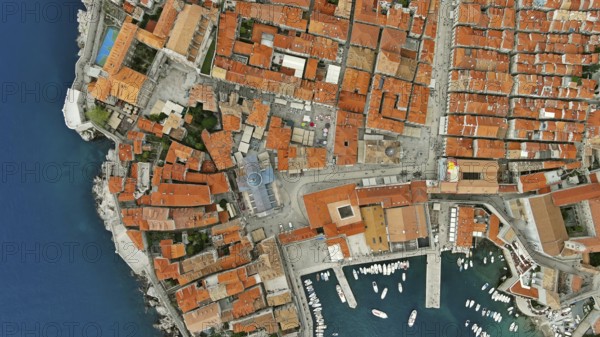 Aerial view of Dubrovnik, city in southern Croatia coast of Adriatic Sea
