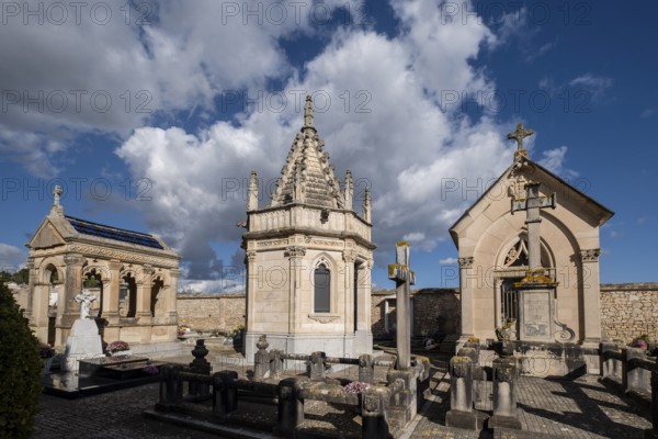 Family pantheons, Santa Margalida cemetery, Mallorca, Balearic Islands, Spain, Europe