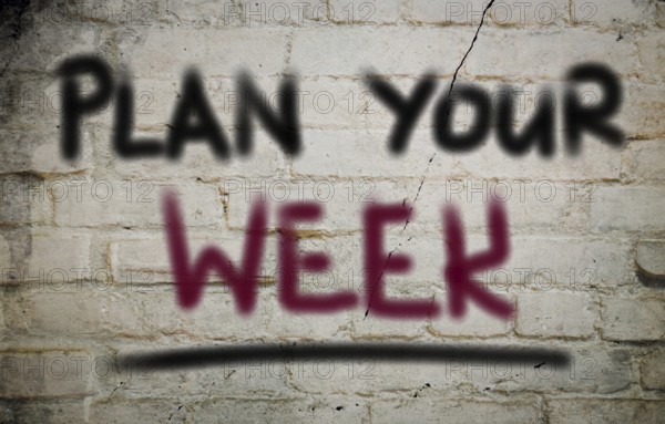Plan Your Week Concept