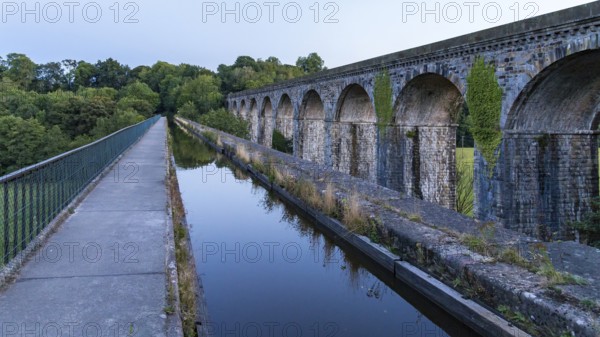 Evening at the Chirk Aqueduct & Viaduct, Wrexham, Wales, UK