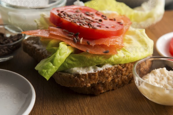 Sandwich with ingredients