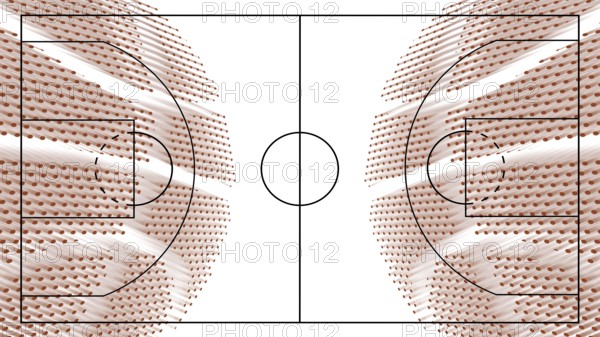 Basketball court background, Basketball Ball, White background