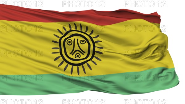Jatibonicu Taino Tribal Nation Indian Flag, Isolated On White Background