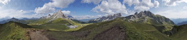 360 degree panorama from Passo diGiau, centre-left the