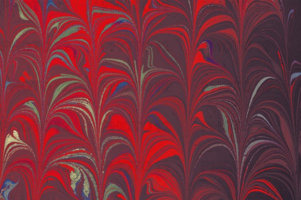 Abstract marbling floral pattern for fabric, tile design. background texture