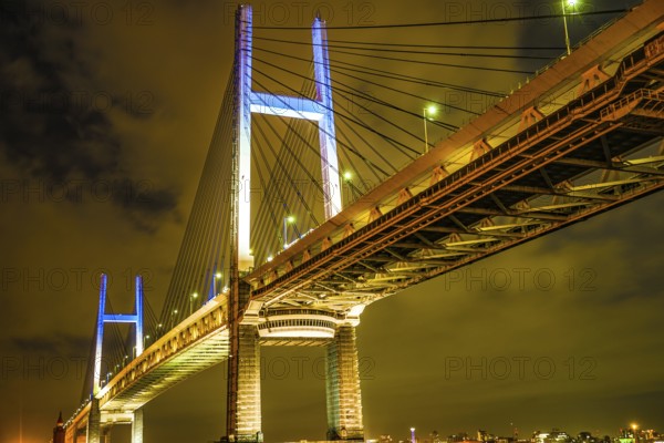Night of Yokohama Bay Bridge (taken from Daikokufuto). Shooting Location: Yokohama-city kanagawa prefecture