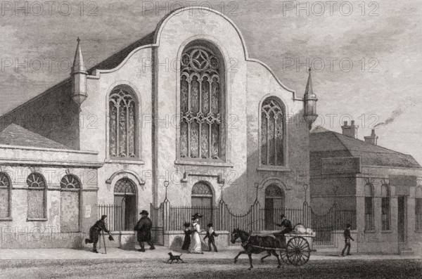 Lady Yester's Church, Edinburgh, Scotland, 19th century, from Modern Athens by Th. H. Shepherd