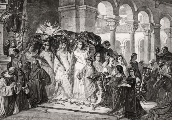 Funeral of Heinrich von Meißen, called Frauenlob, 1318