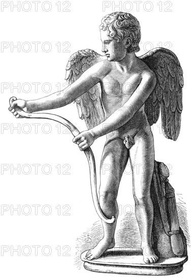 Eros, the Greek god of sexual attraction, stringing his bow, Capitoline Museum