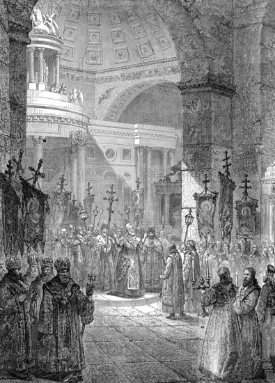 Photios I, c.? 810 – c.?893, the Ecumenical Patriarch of Constantinople, at the Hagia Sophia, Turkey, 9th century, Asia