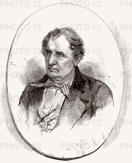 James Fenimore Cooper, 1789 - 1851, amerikanischer Schriftsteller von Liebesromanen, Autor von The Leatherstocking Tales