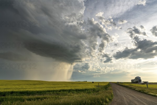 Summer Storms in the Canadian Prairies Dramatic Scenes