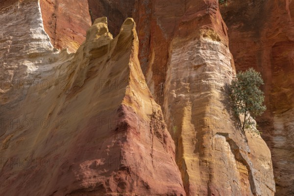 Luberon ocher near the village of Roussillon. Geological wonder in Provence