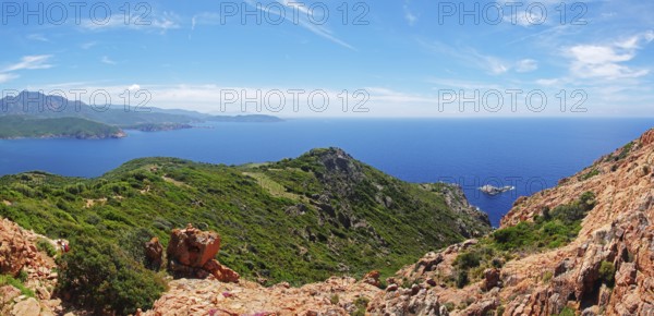 Panoramic view on the ascent to the