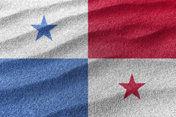 Panama sand flag, national flag sand background