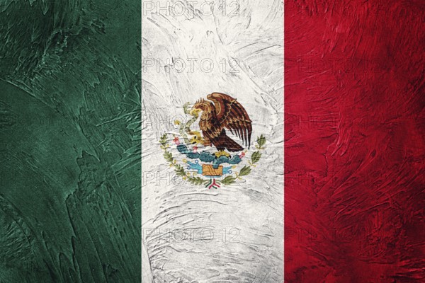 Grunge Mexico flag. Mexican flag with grunge texture