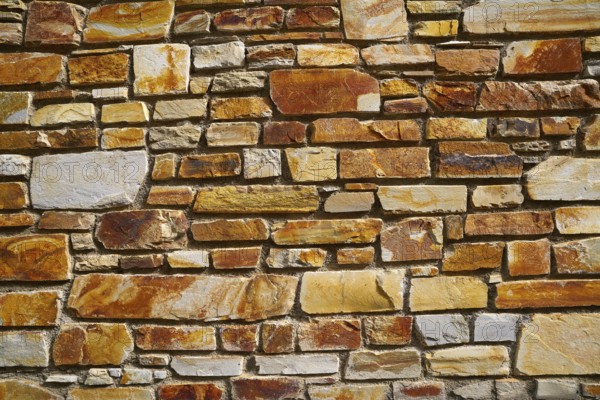 Slate stone masonry stone wall in Andorra Pyrenees
