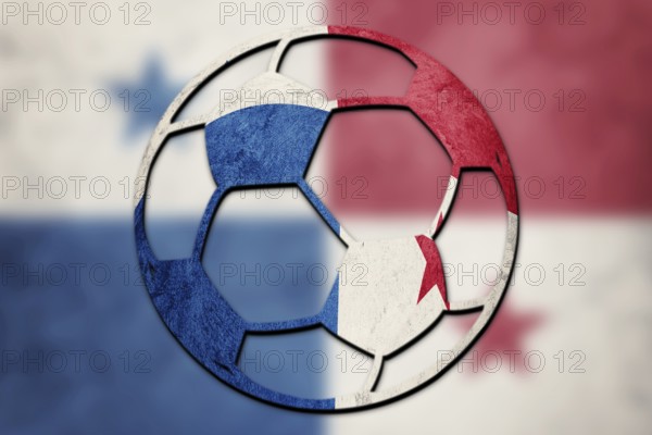 Soccer ball national Panama flag. Panama football ball