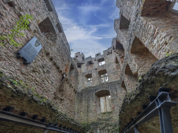 Auerbach Castle on the Bergstrasse, castle ruins, Bensheim, Hesse, Germany, Europe