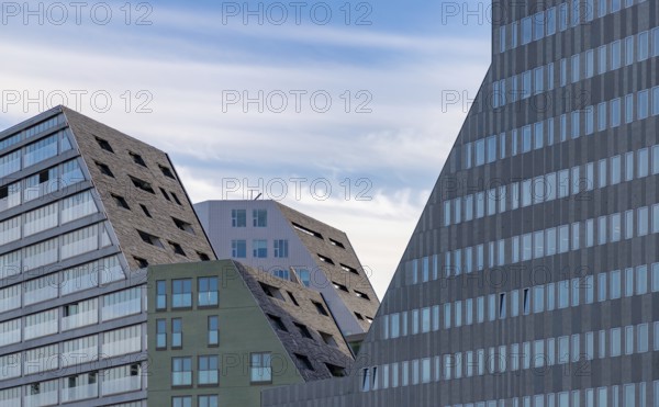 A picture of the architecture of the modern Palace of Justice of Amsterdam