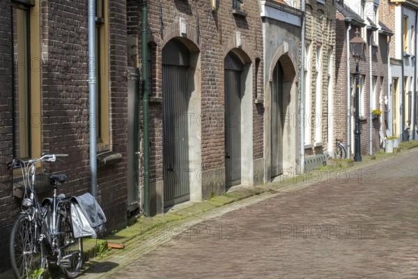 Facade of older Dutch residential buildings