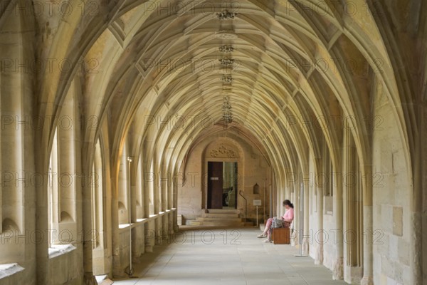 Cloister, Bebenhausen Monastery, Tübingen, Baden-Württemberg, Germany, Europe