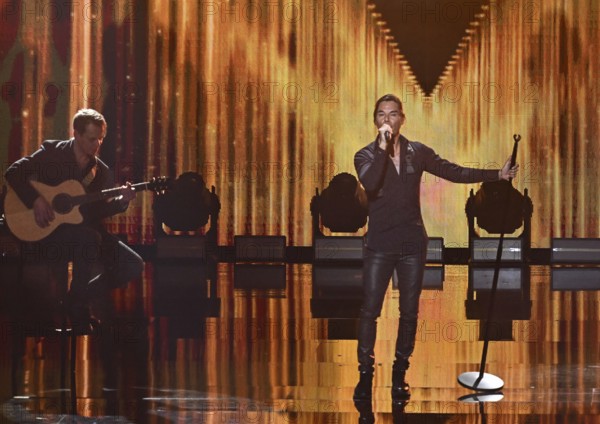 The singer Julio Iglesias Jr. at the recording of The Beatrice Egli Show in Berlin-Adlershof