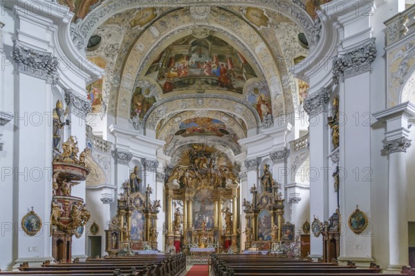 Banz Abbey is a former Benedictine monastery, north of Bamberg, Bavaria, Germany. Church interior