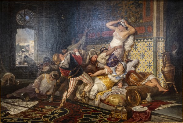 Assault on the harem, 1880, oil on canvas, Ricard Anckermann Riera, Mallorca, Balearic Islands, Spain, Europe