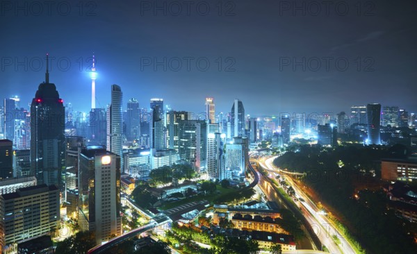 Beautiful city skyline view, Kuala lumpur, Malaysia, Asia