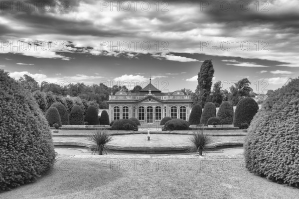 Beautiful garden near the Cernin palace in Prague