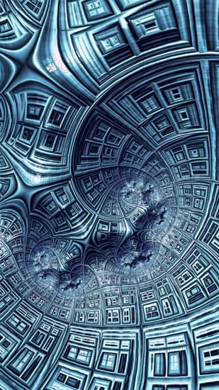 Abstract textured surface - computer-generated image. Fractal geometry: spiral and lattice grid. For covers, web design, posters