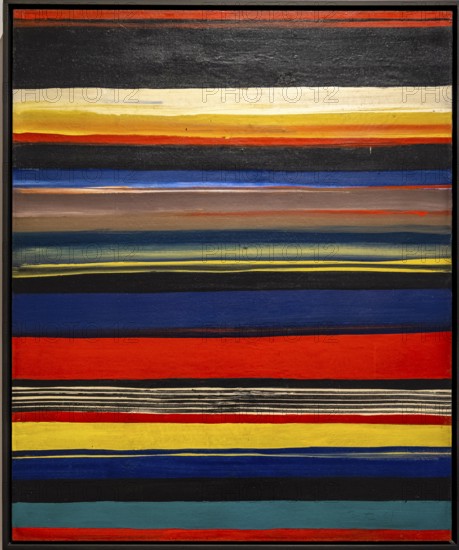 José Luis Zumeta, Painting, 1961, oil on canvas stuck to conglomerate, Museo de Bellas Artes, Bilbao, Spain, Europe