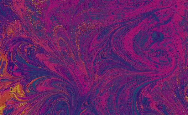 Traditional Ottoman Turkish abstract marbling art patterns as background