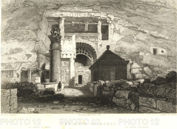 The cave of Karli or Karla, Bombay now Mumbai, Maharashtra, India, Asia