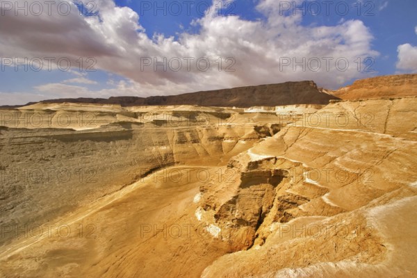 Picturesque ancient mountains about the Dead Sea in Israel
