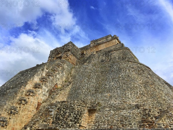 Majestic ruins in Uxmal, Mexico. Uxmal is an ancient Maya city of the classical period in present-day Mexico